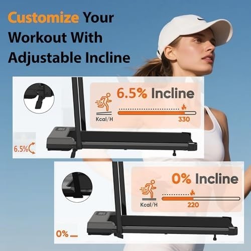 3-in-1 Walking Pad with Incline Portable Under Desk Treadmill LED Display Remote