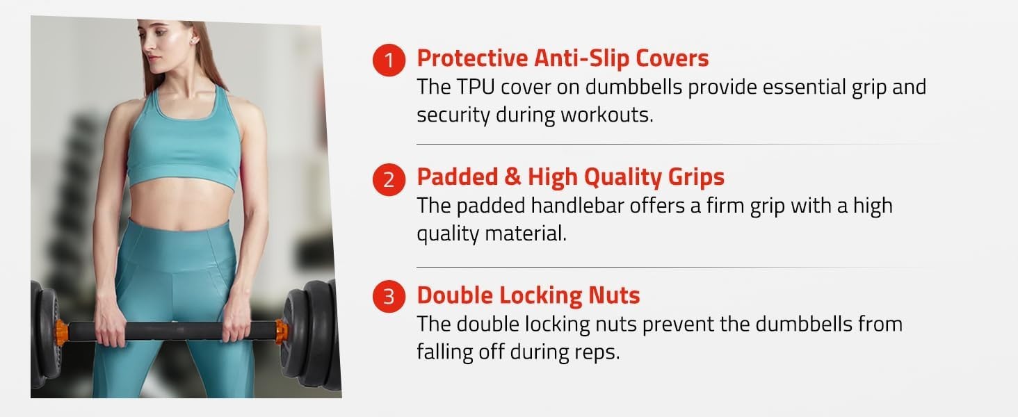 Adjustable 6-in-1 Home Gym Weight Set Dumbbell Barbell Kettlebell