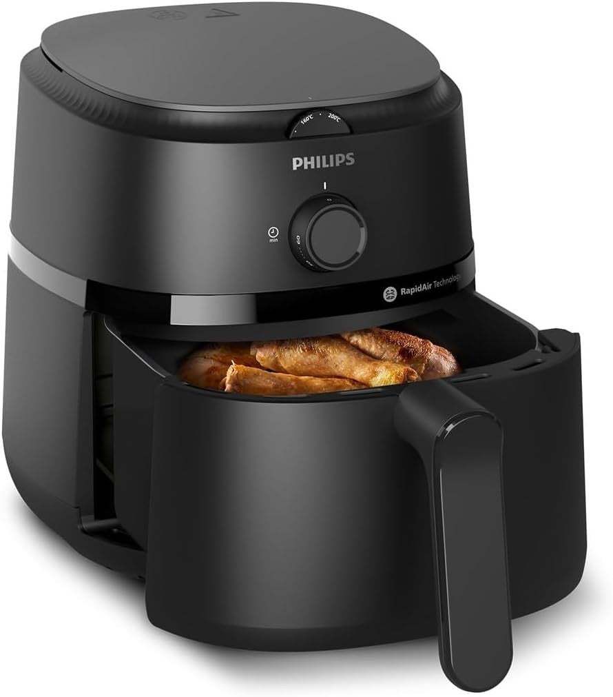 Oil Free Air Fryer 4.2L 1500W Black Countertop Fast Cooking