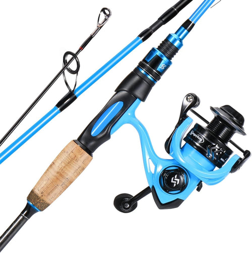 Portable 2.1M Carbon Spinning Rod & Reel – Bass & Freshwater Fishing Kit