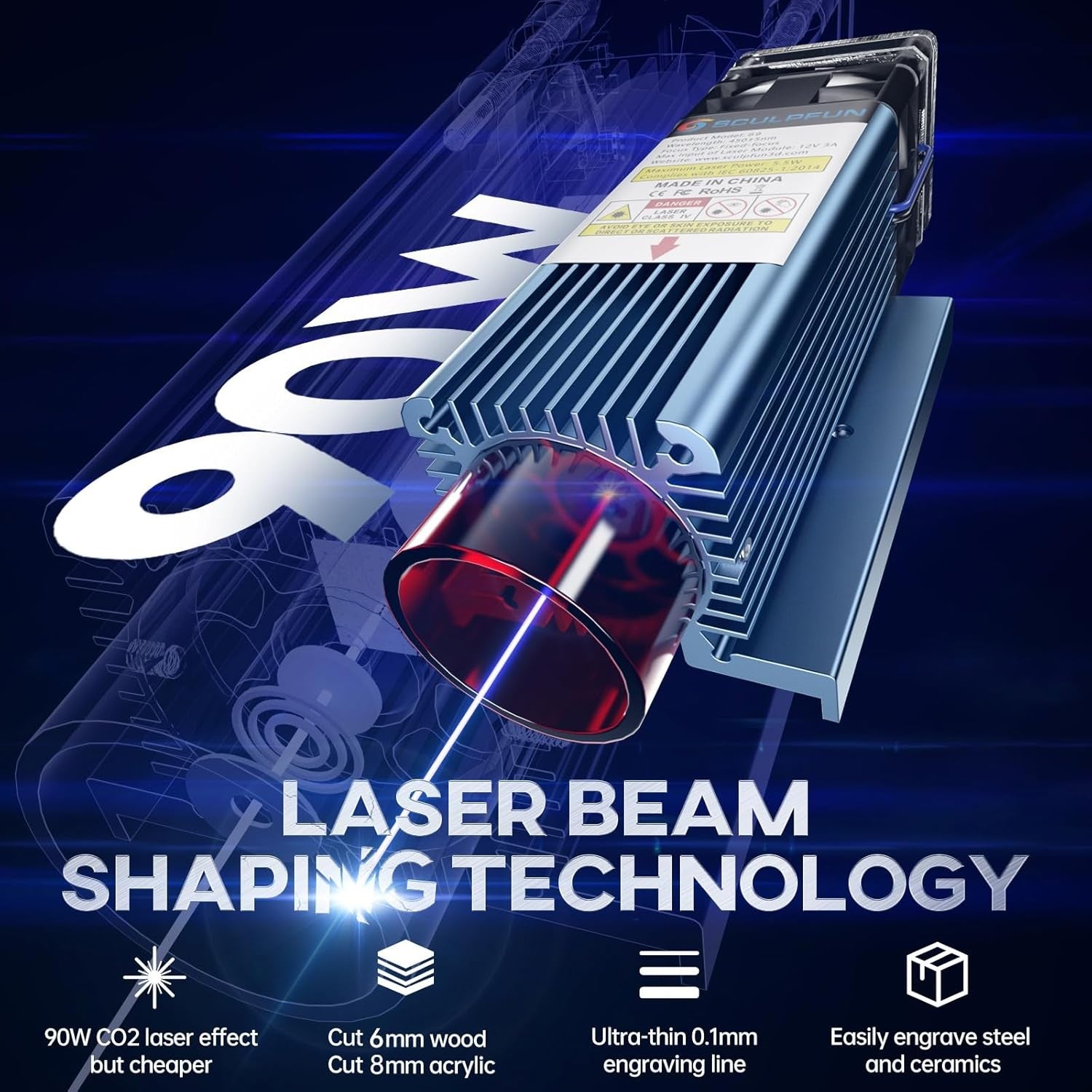 Laser Engraving Machine 5.5W High Precision Wood Metal Acrylic Cutter