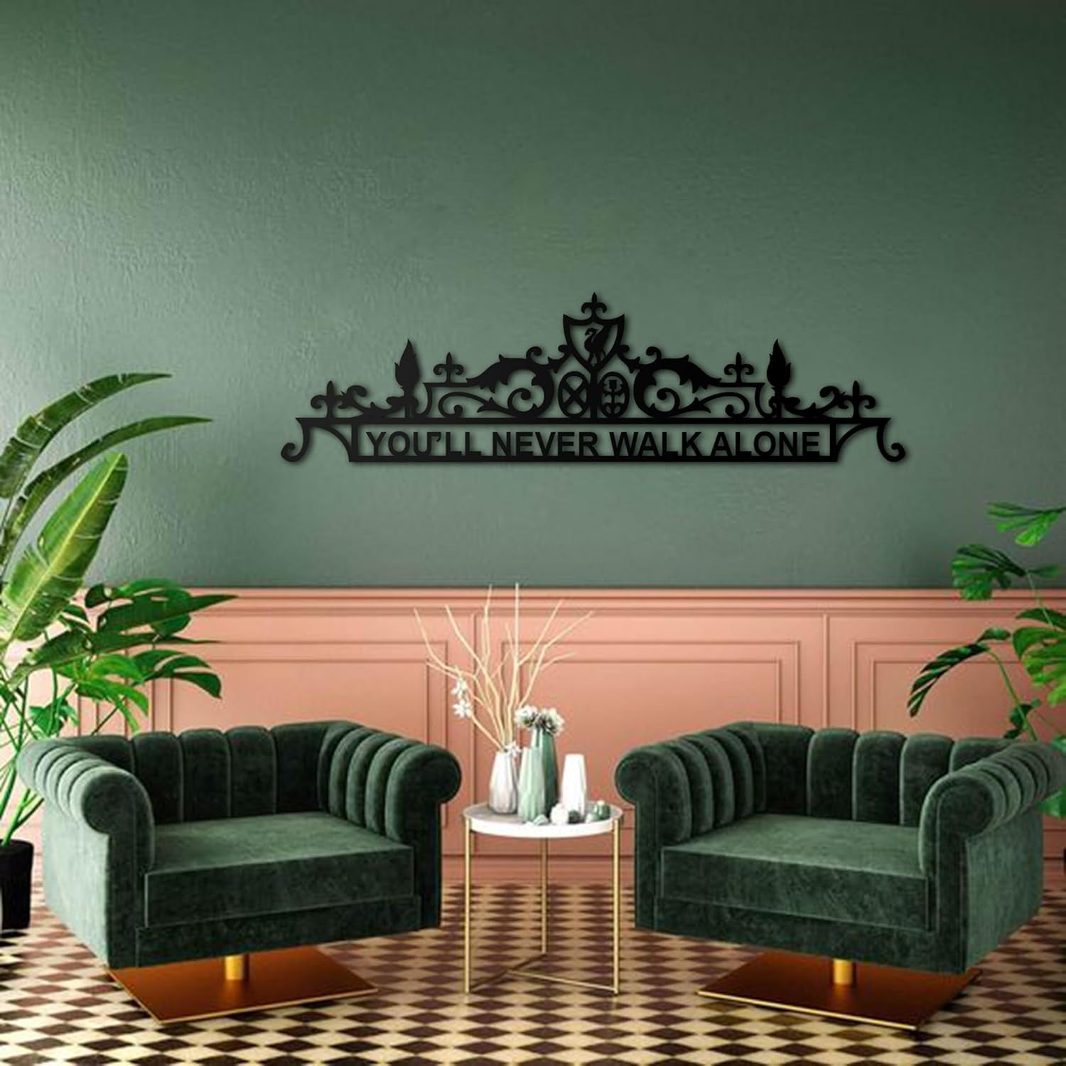 You'll Never Walk Alone Metal Wall Art Sign 35x16.9cm Black