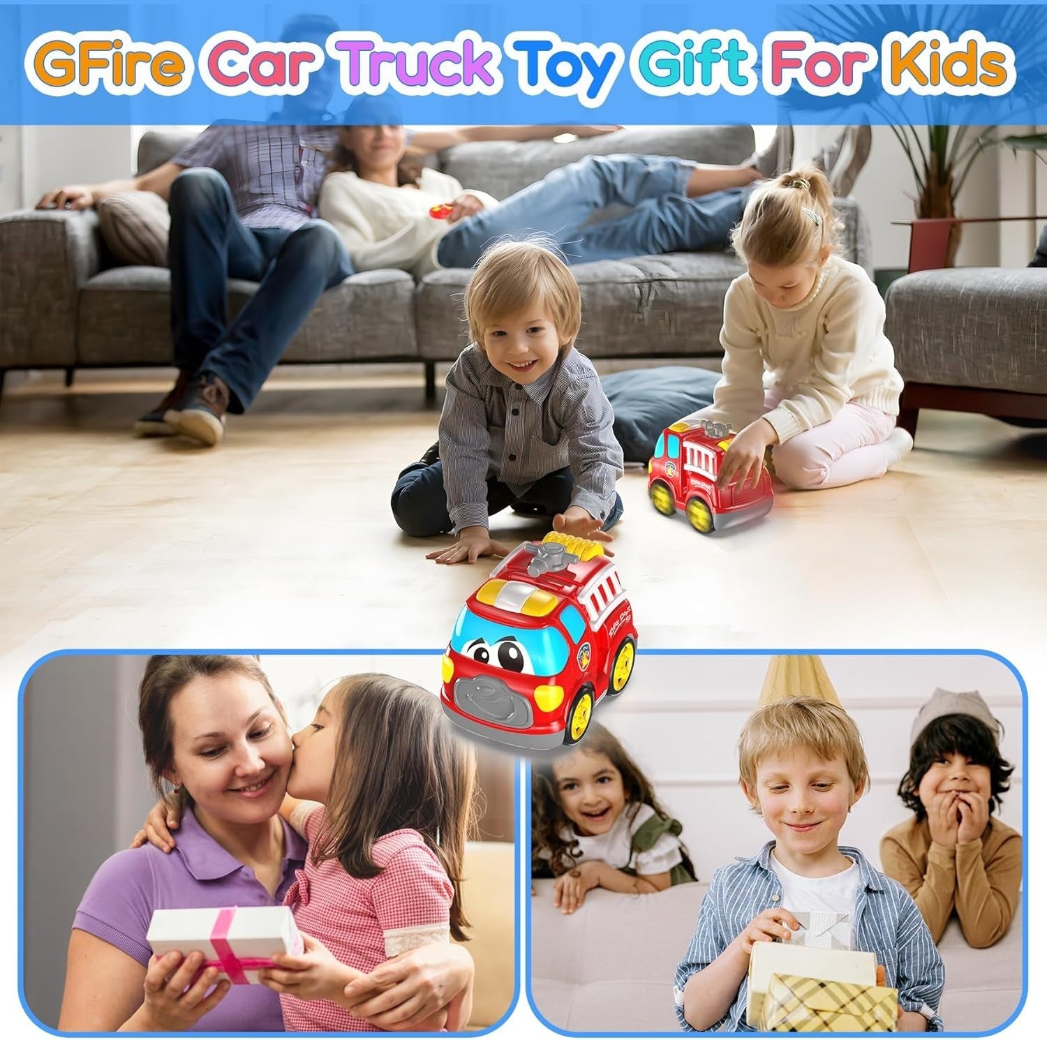 Fire Engine Remote Control Toy for 2–3 Year Old Boys – Lights & Sound 19CM RC