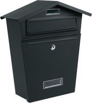 Lockable Wall Mount Mailbox Waterproof Steel Post Letter Box Secure Holder