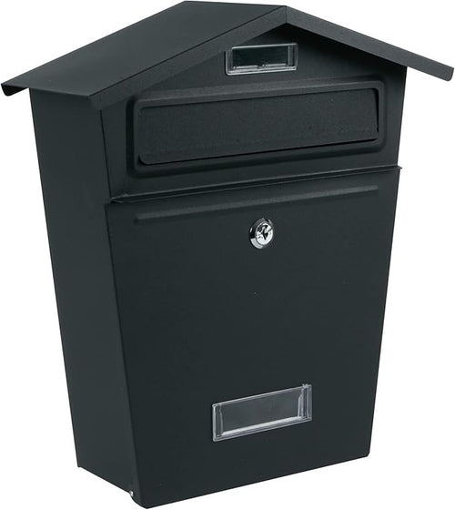 Lockable Wall Mount Mailbox Waterproof Steel Post Letter Box Secure Holder