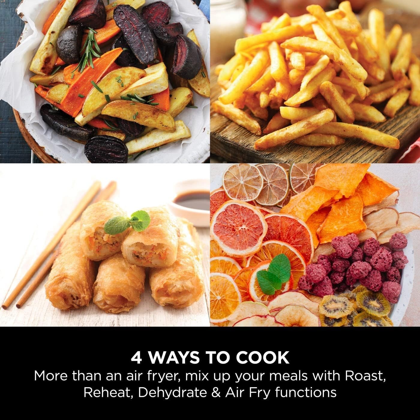 Compact 3.8L Air Fryer 4-in-1 | No-Oil Healthy Cooker Fast Heating Non-Stick