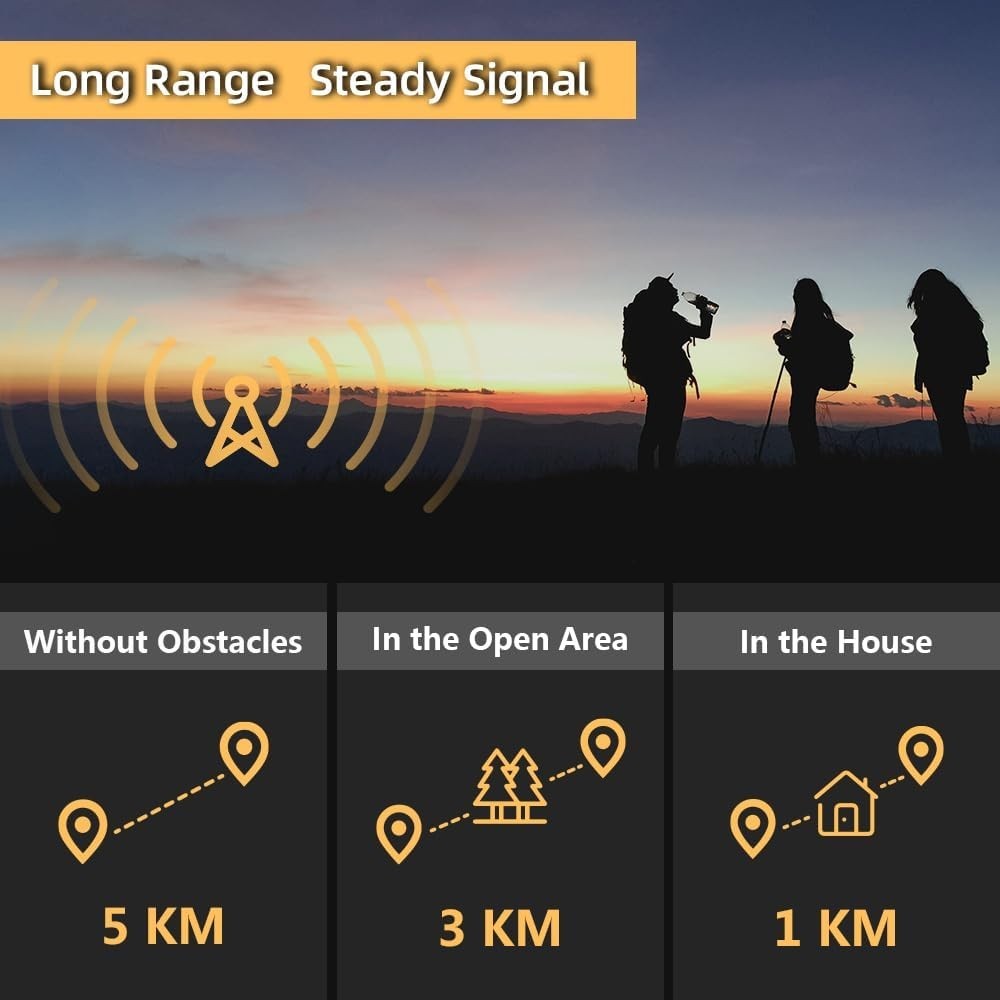 Metal Walkie Talkies Rechargeable Long Range PMR VOX 5KM 2 Pack