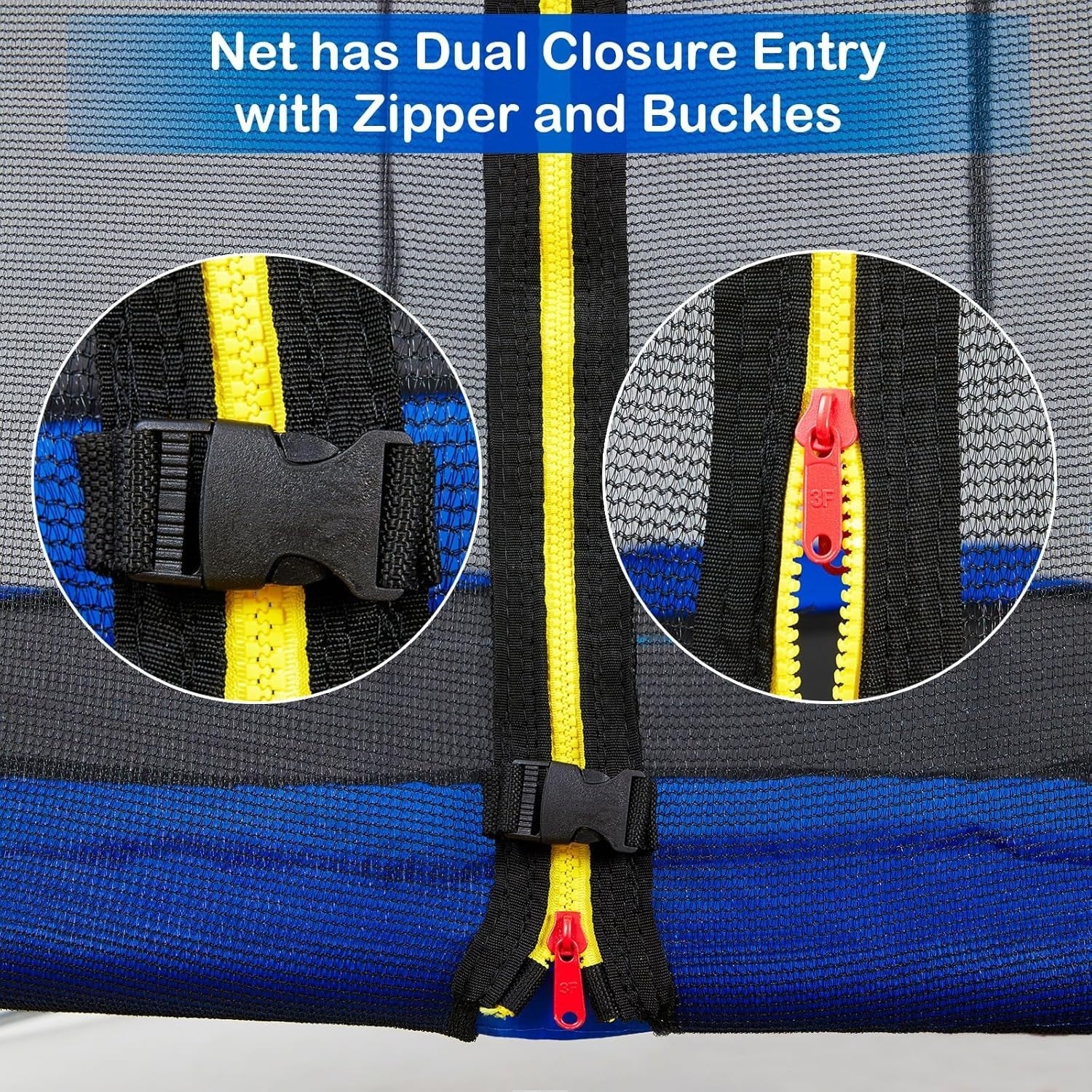 8FT Outdoor Garden Trampoline Safety Enclosure Rustproof Frame