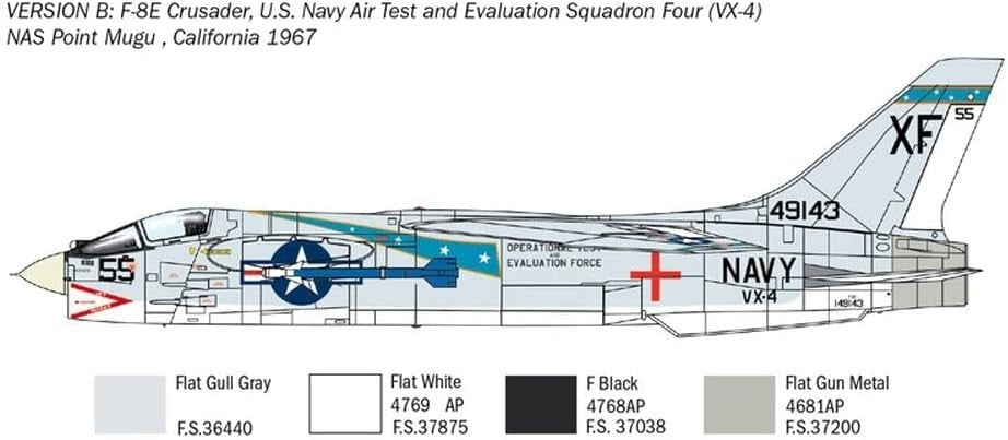 1:72 Scale F-8E Crusader Jet Model Kit – Detailed Aviation Display Build