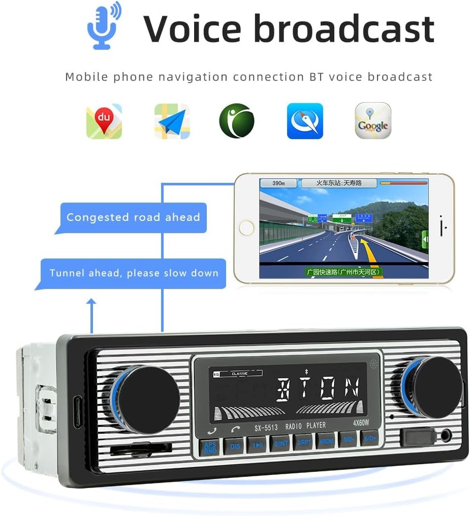 7" Single Din Car Stereo Bluetooth FM USB AUX