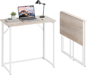 Folding Computer Desk Small Space Home Office Study Writing Table Oak