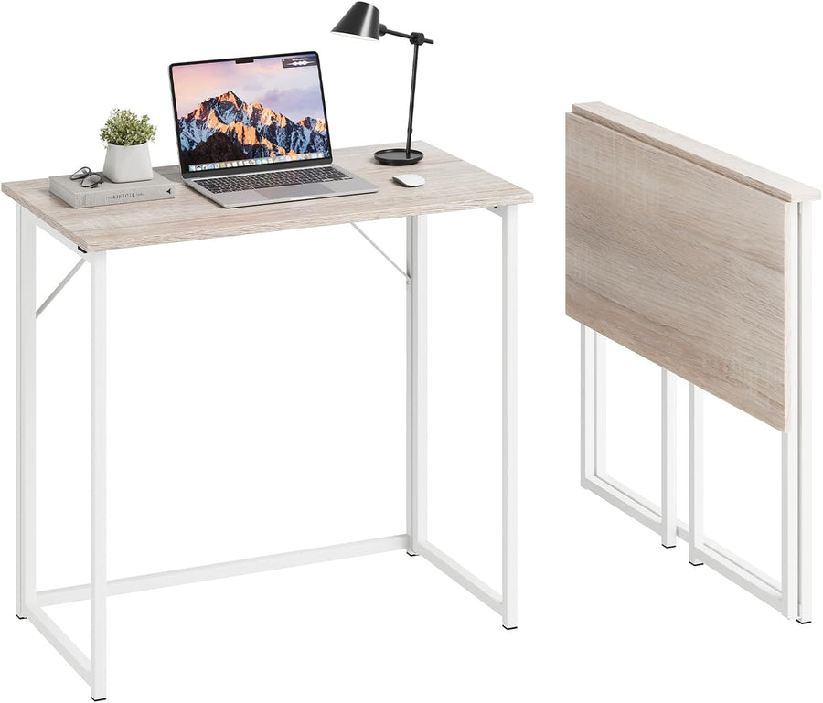 Folding Computer Desk Small Space Home Office Study Writing Table Oak