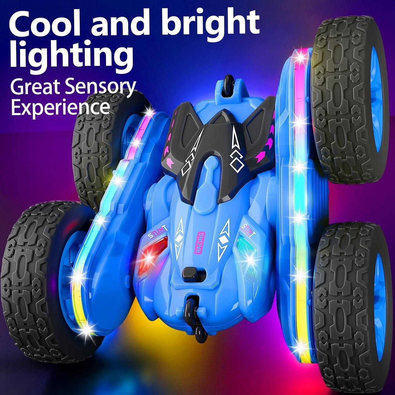 360° Stunt RC Car for Kids 5-7 | Light-Up Remote Control Toys Boys Gifts