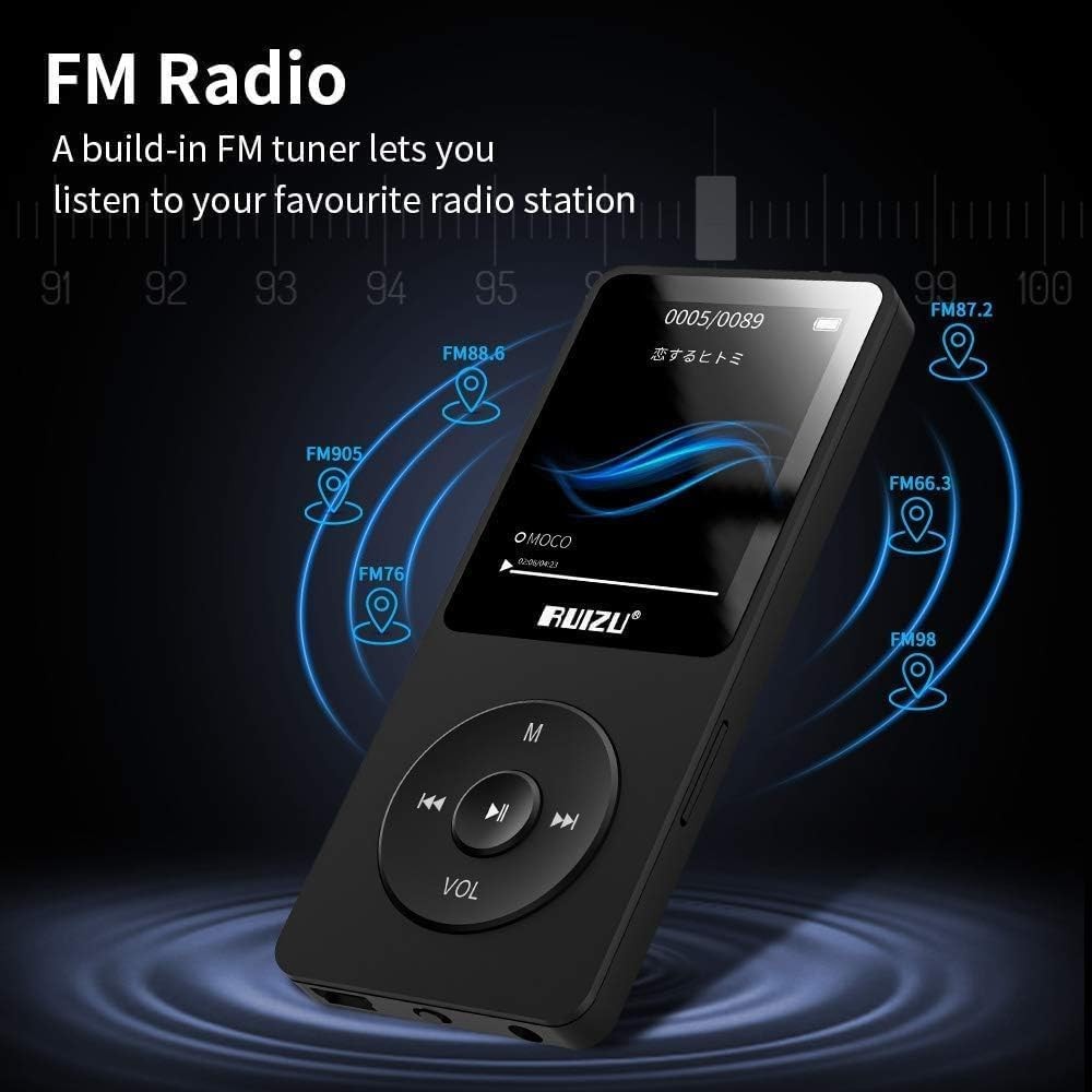 64GB MP3 Player Bluetooth 5.3 80H Battery 1.8" Screen 128GB