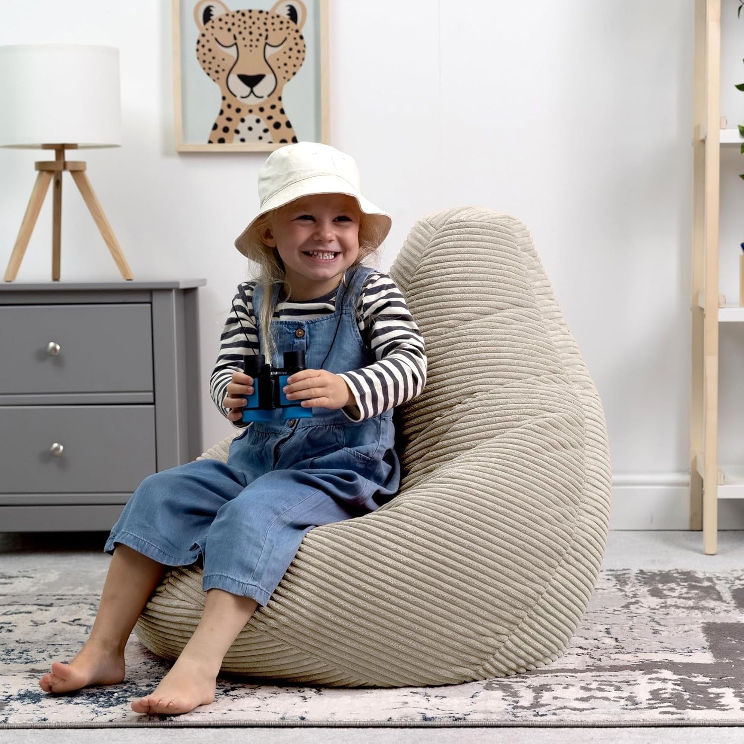 Kids Bean Bag Chairs 2 Pack Soft Corduroy Lounge Chairs for Reading Gaming