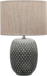 Ceramic Table Lamp Fabric Shade Modern Living Room Bedroom Light E27