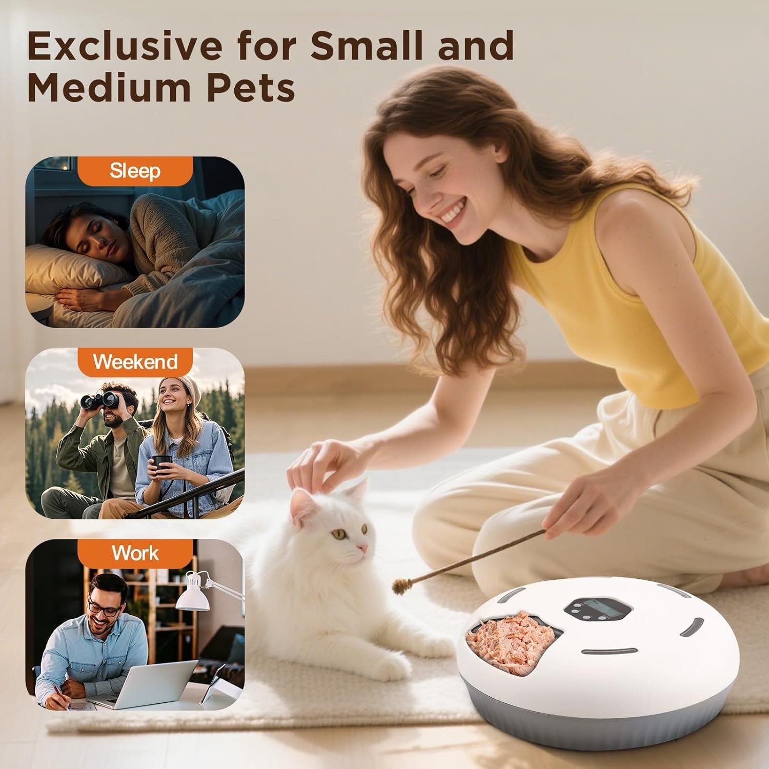 Automatic Wet Food Pet Feeder Refrigerated 6 Meal Timer Cat Dog Bowl