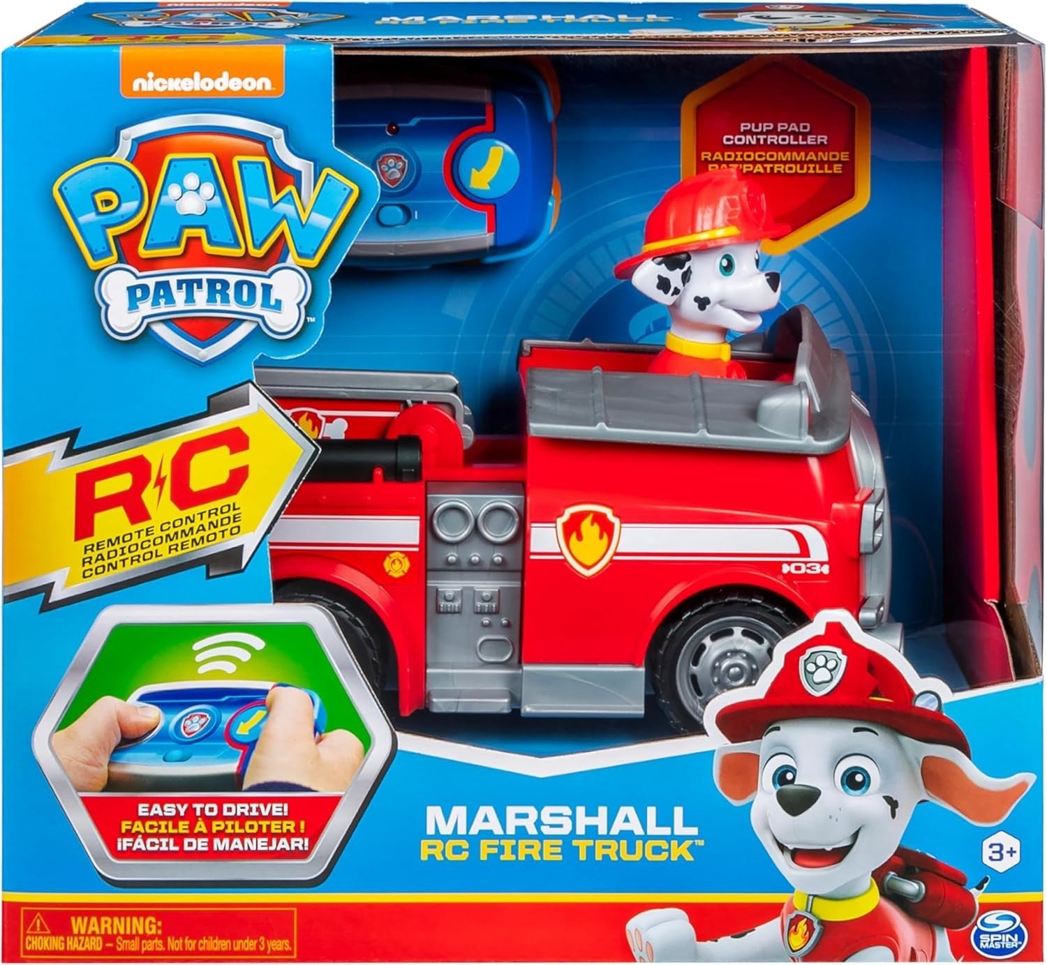 Patrol Marshall RC Fire Truck – 2-Way Steering Remote Control Toy for Kids 3+