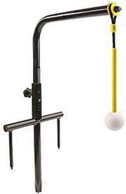 Golf Swing Trainer Practice Aid w/ Adjustable Ball Height Feedback
