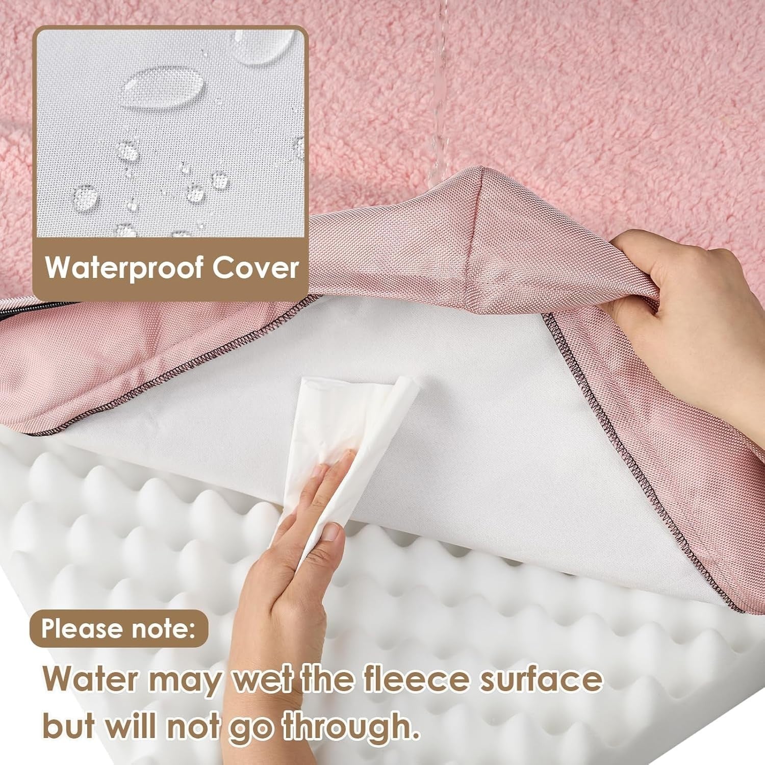 Orthopedic XXL Dog Bed 119x73x9cm Washable Cover Non Slip Pink