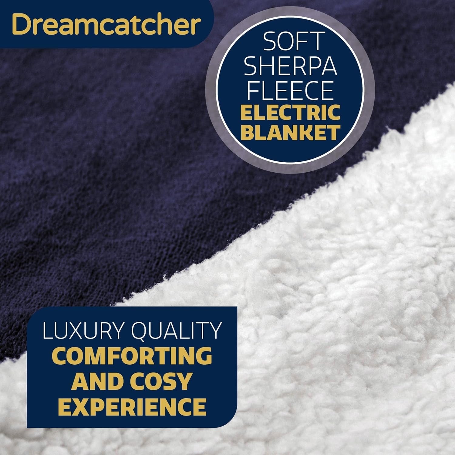 Electric Heated Throw Blanket 160x120cm Sherpa Fleece 9  Washable