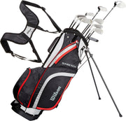 Mens Right Hand Golf Clubs Set 10pc Extended +1” Beginner Stand Bag