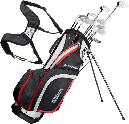 Mens Right Hand Golf Clubs Set 10pc Extended +1” Beginner Stand Bag