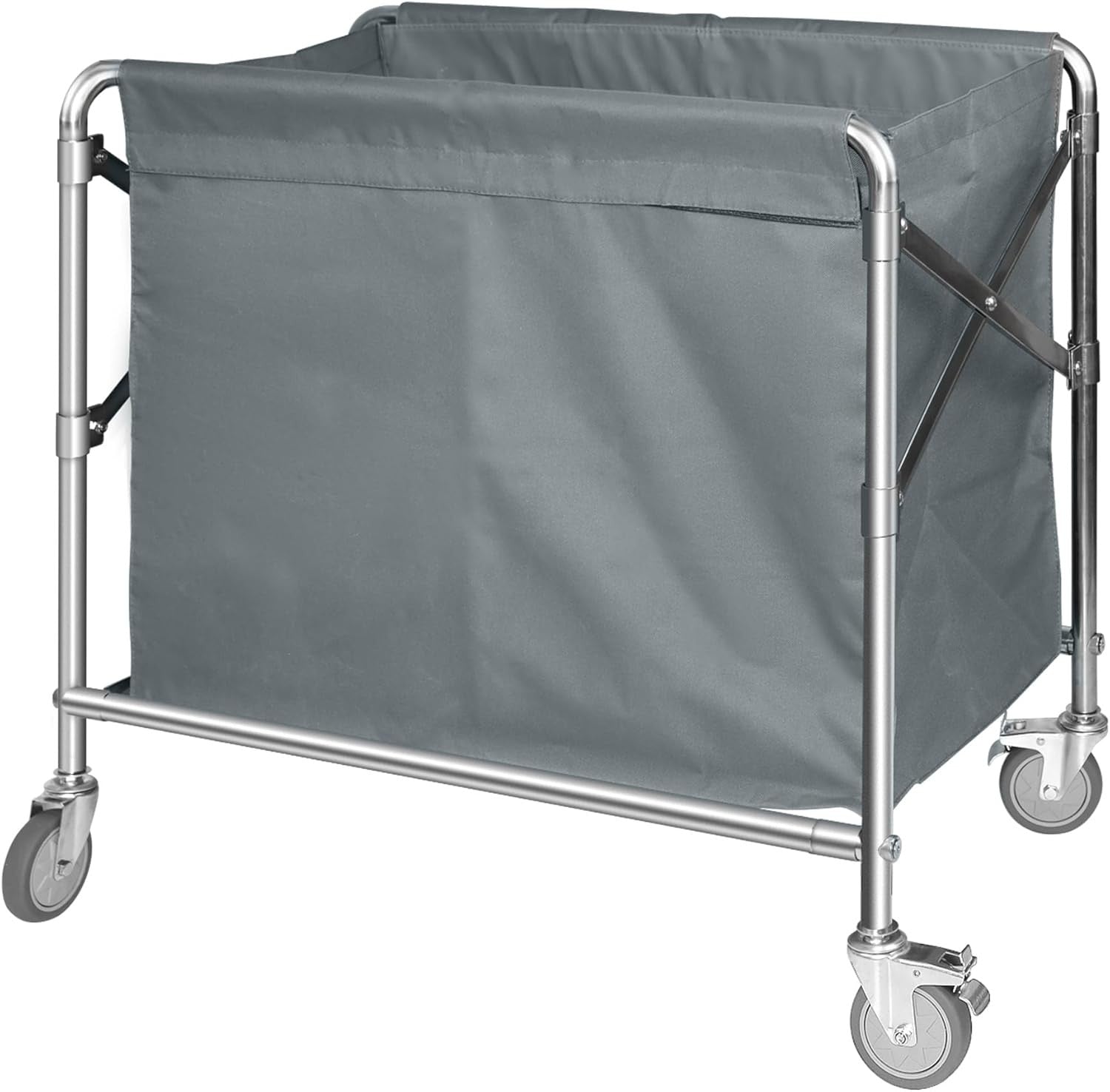 350L Heavy Duty Laundry Trolley on Wheels | Folding Commercial Laundry Cart Stai