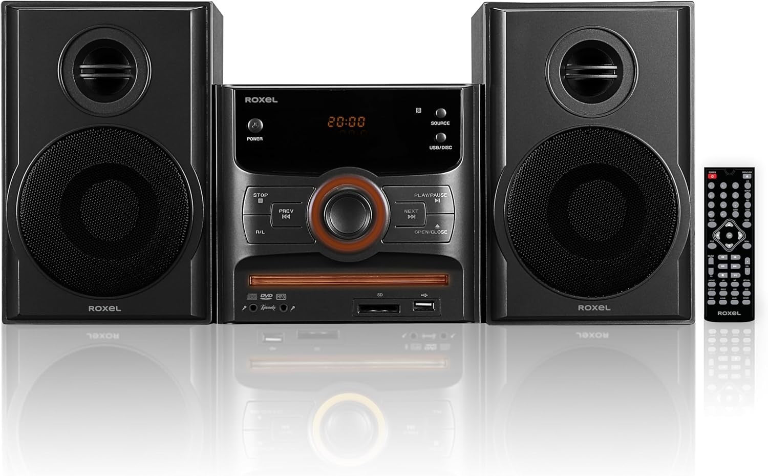 Compact Hi-Fi CD DVD Player Stereo System Bluetooth FM USB 40W Karaoke Remote