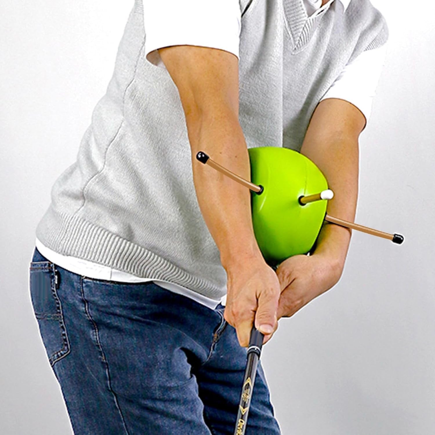 Golf Swing Trainer Ball Connector Arm Alignment Training Aid