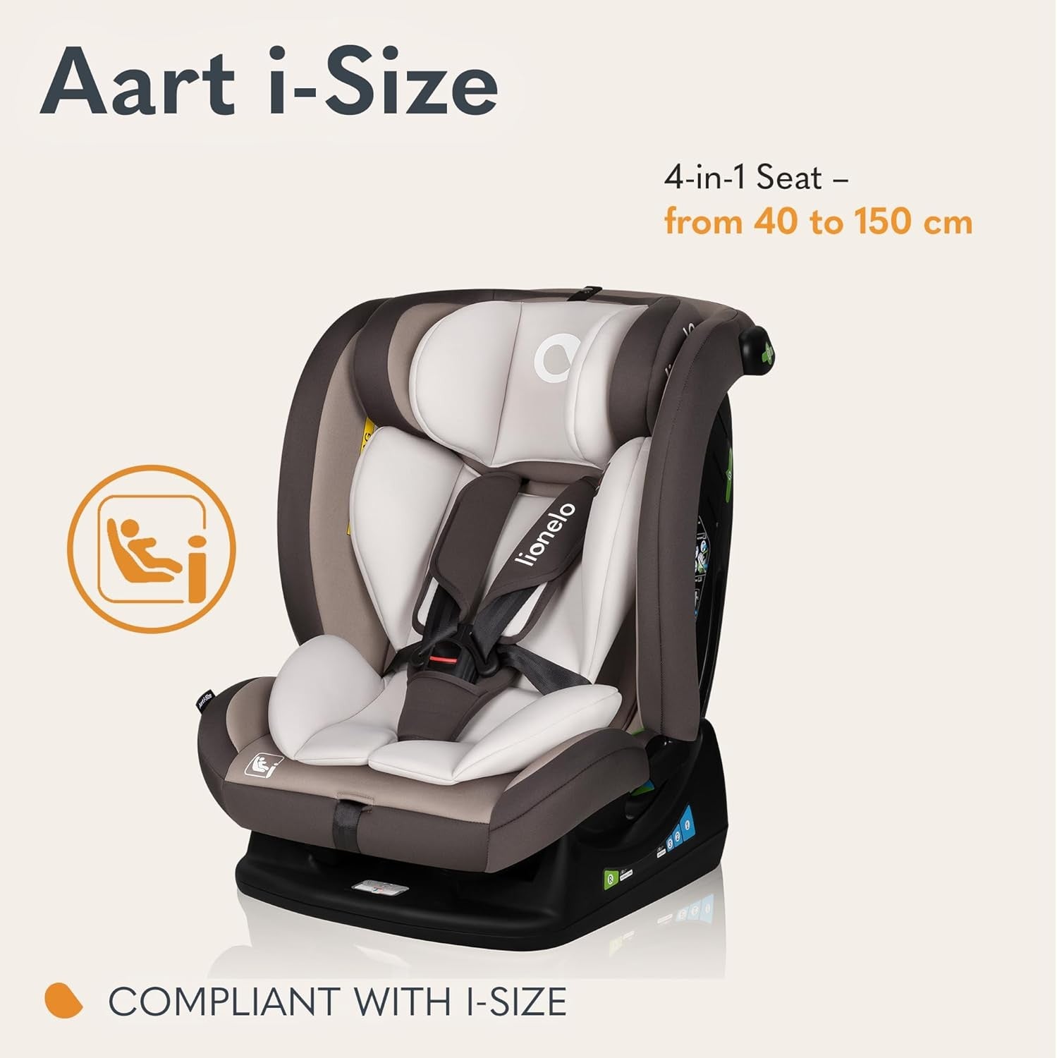 i-Size Baby Car Seat 0–12 Years 360° Safety 40–150cm Recline Headrest