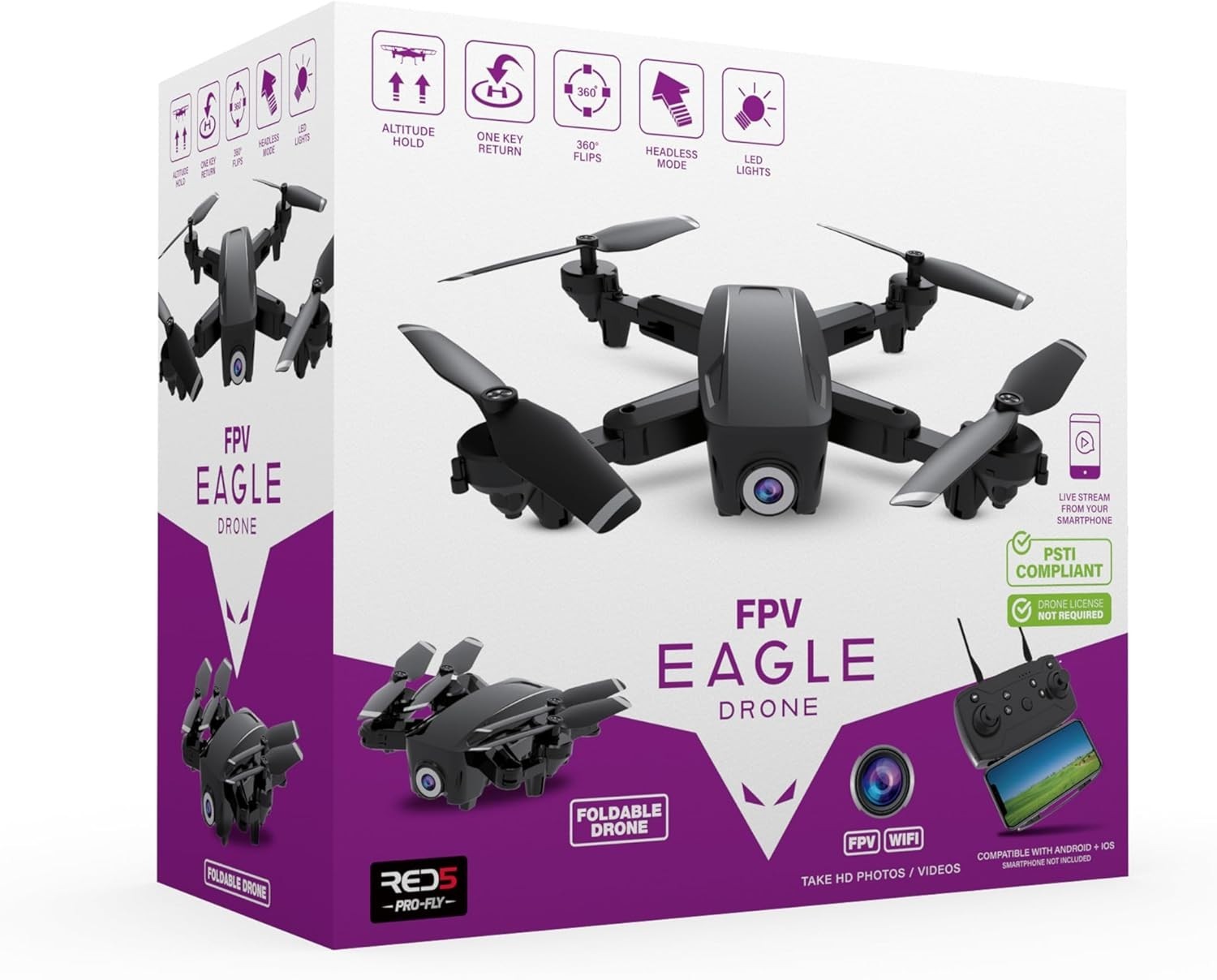 Foldable FPV HD WiFi Drone 720p Camera Compact RC Quadcopter with Stabiliser