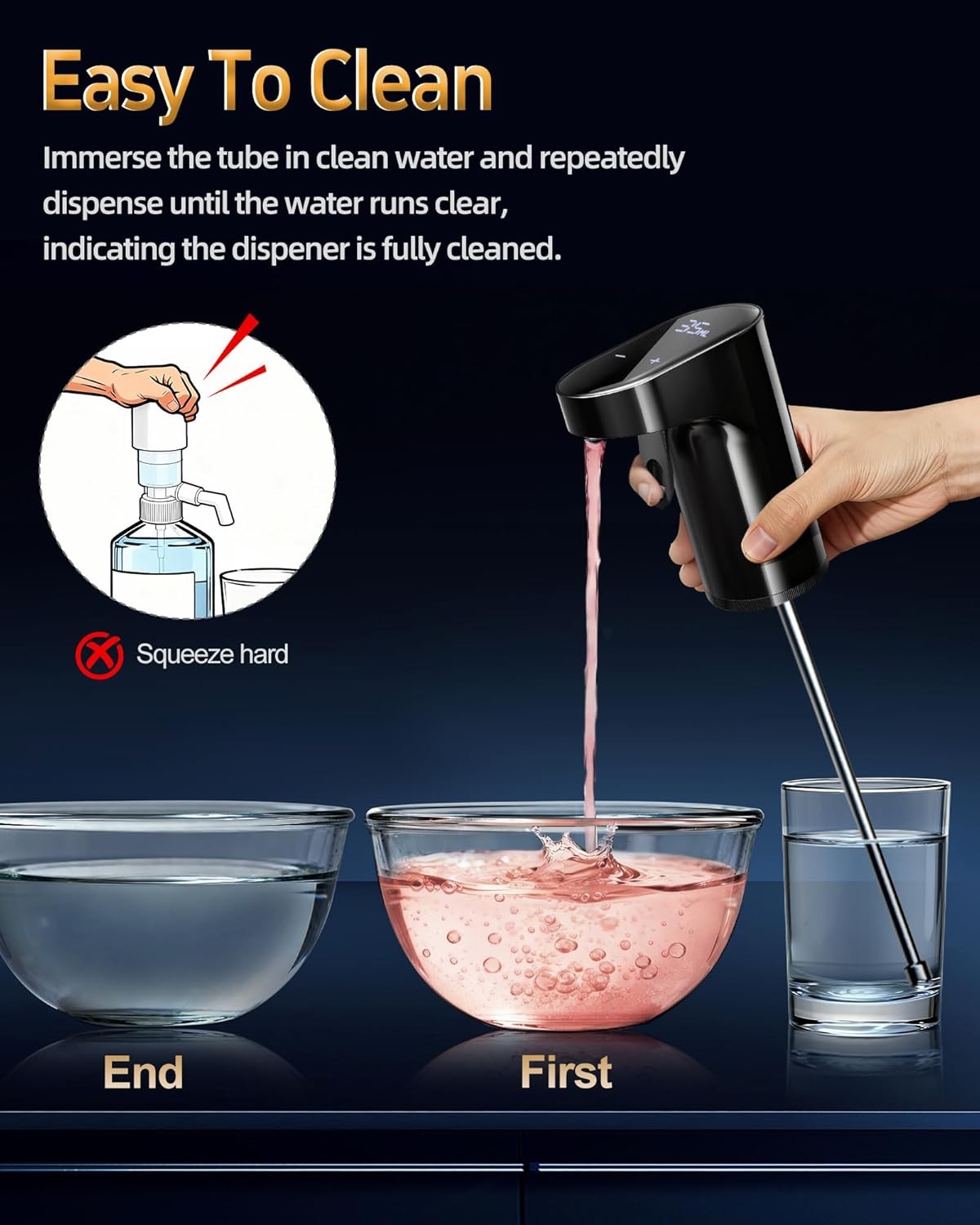 5-in-1 Electric Wine Aerator Dispenser Adjustable Pourer USB Recharge 990ml