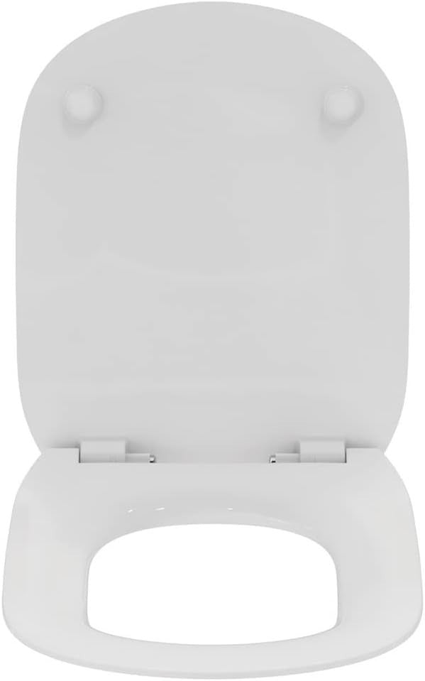 Tesi Round Soft Close Toilet Seat White Gloss Sandwich Quick Release Duroplast