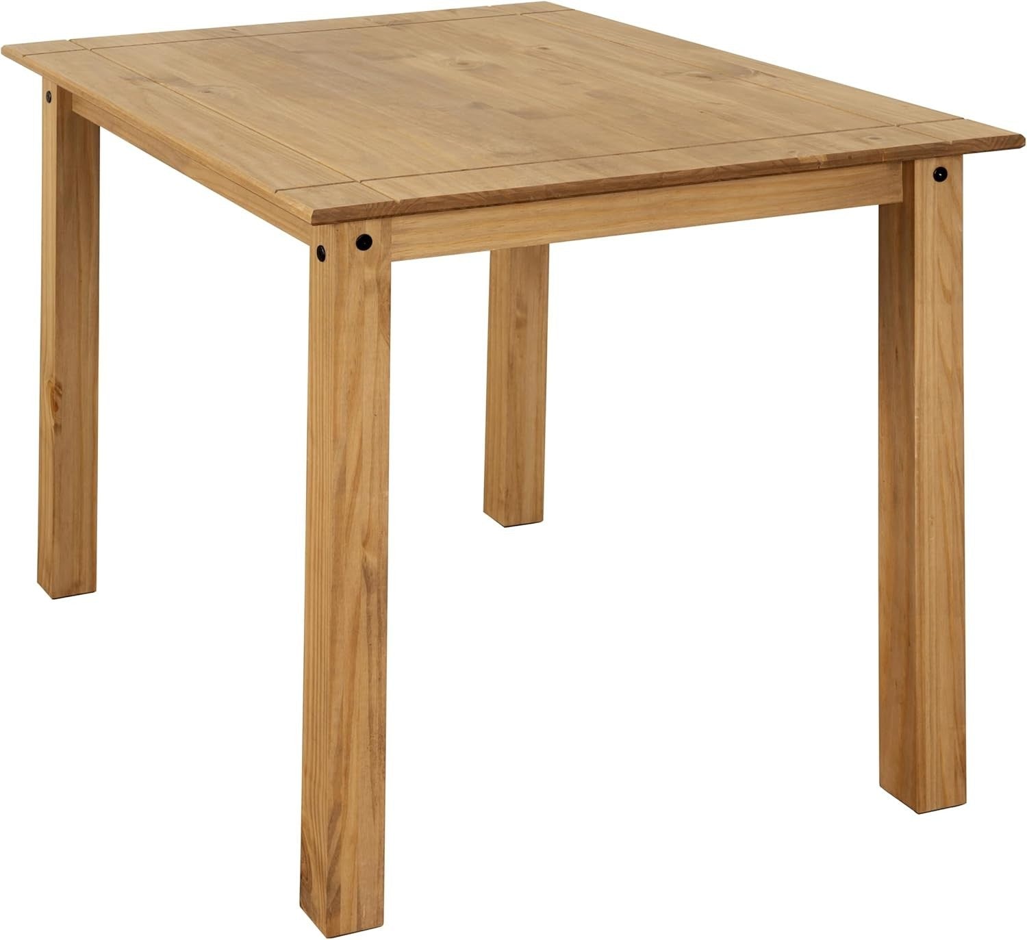Solid Pine 4-Seater Dining Set – Rustic Wood Table & Chairs for Compact Spaces