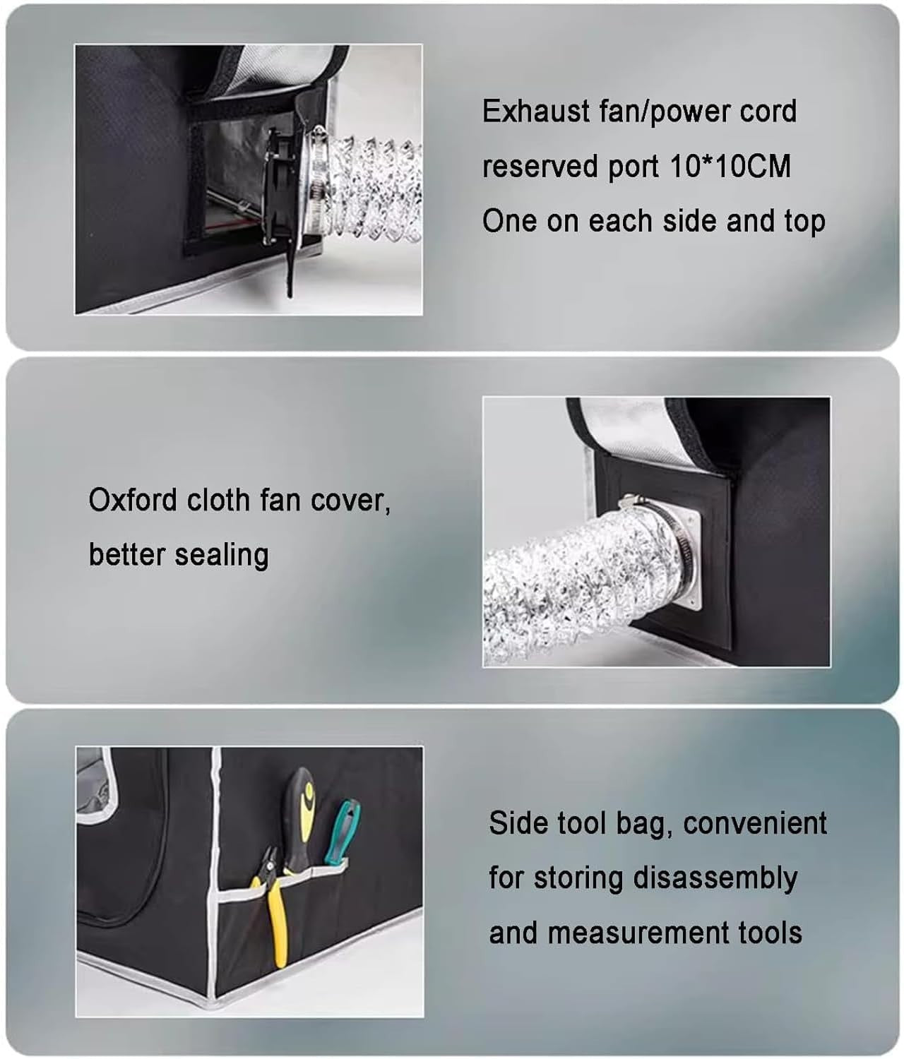 Resin 3D Printer Enclosure Tent 12V Fan Vent Dustproof Warm Box