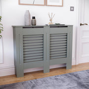Medium Olive Grey Radiator Cover MDF Cabinet Modern Style 111x82x19cm