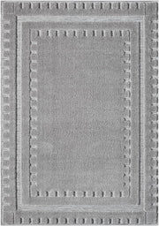 Grey Large Area Rug 200x290cm Washable Non Slip Soft Indoor Living Room Carpet