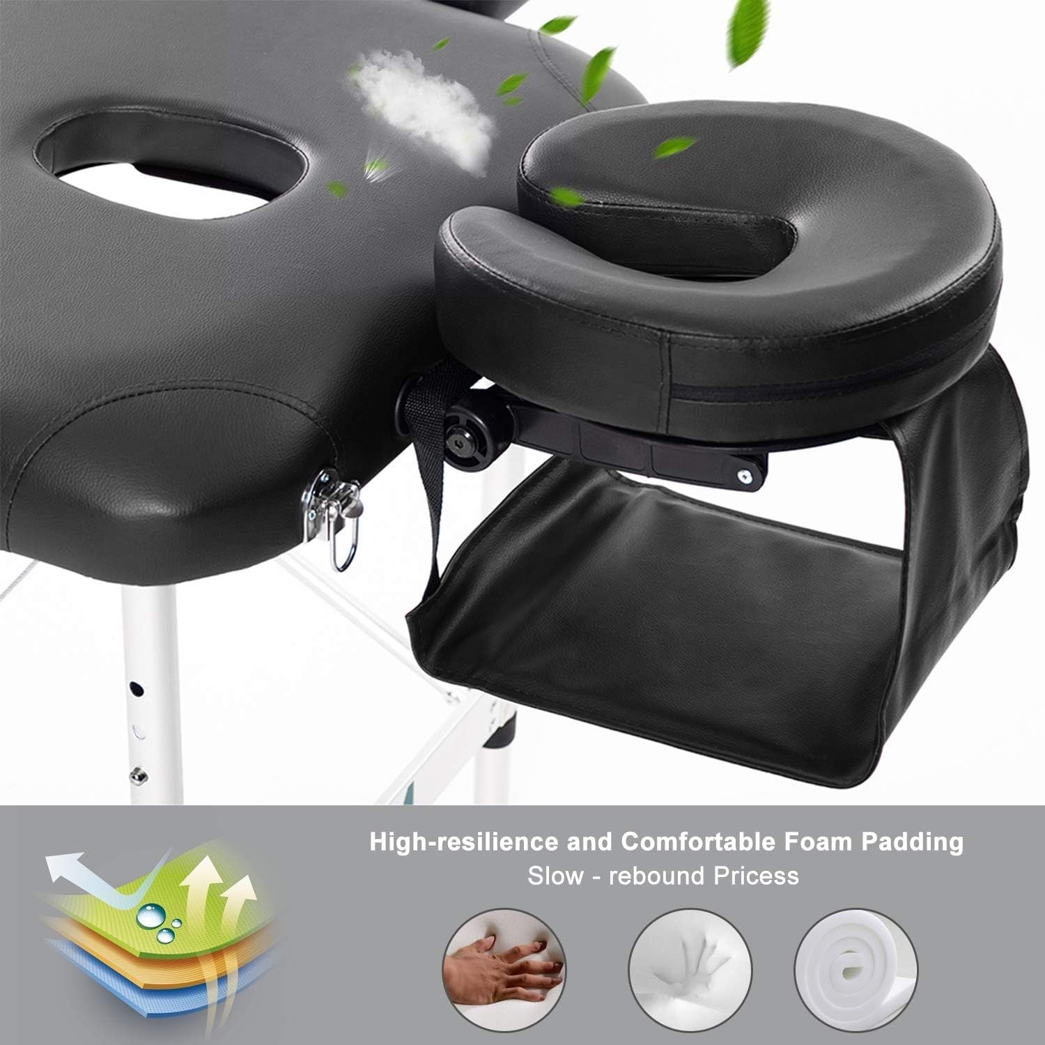 Professional Folding Massage Table Adjustable Therapy Spa Bed With Carry Bag