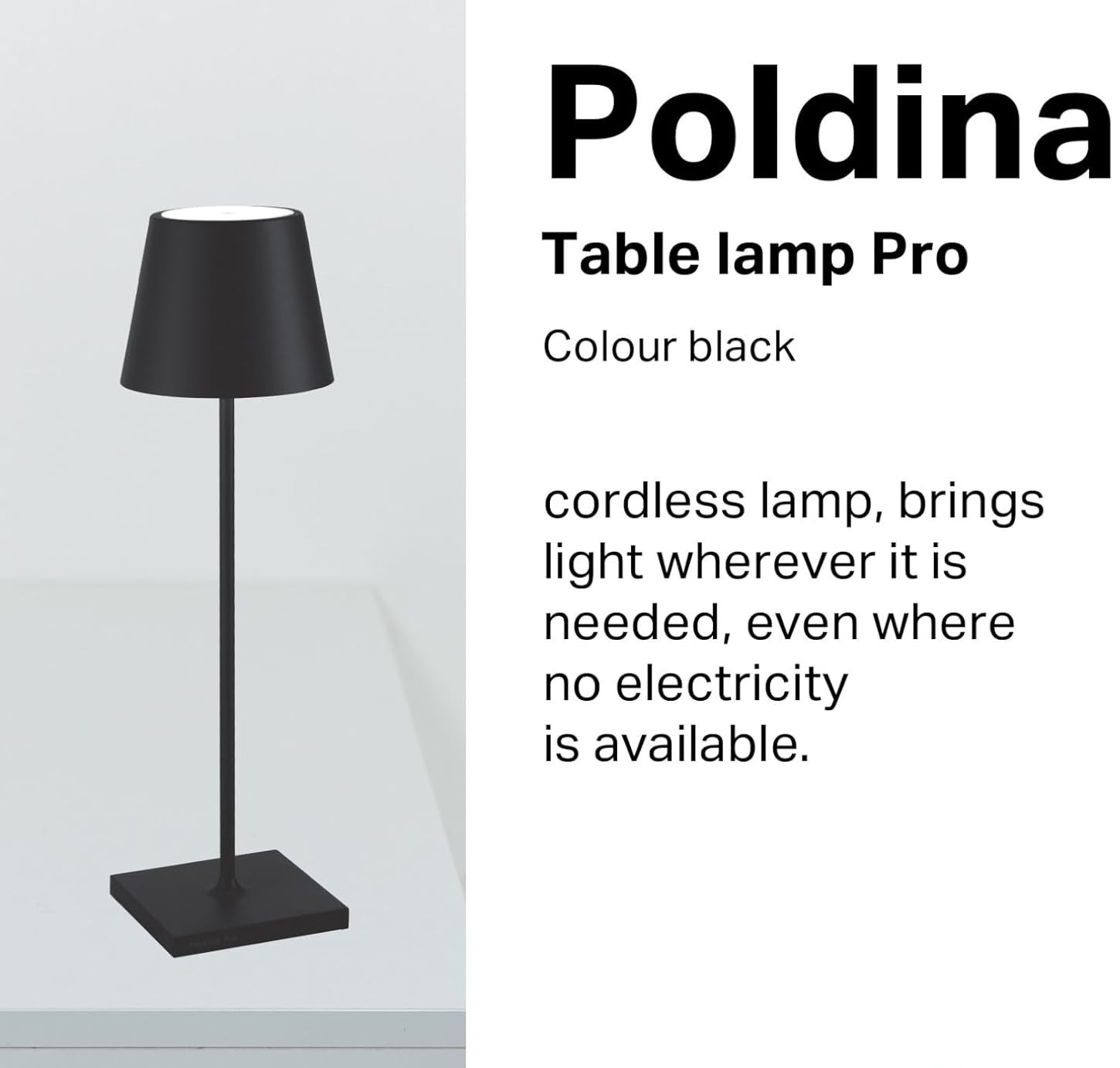 Rechargeable Cordless Table Lamp with Touch Dimmer, Outdoor & Indoor Use
