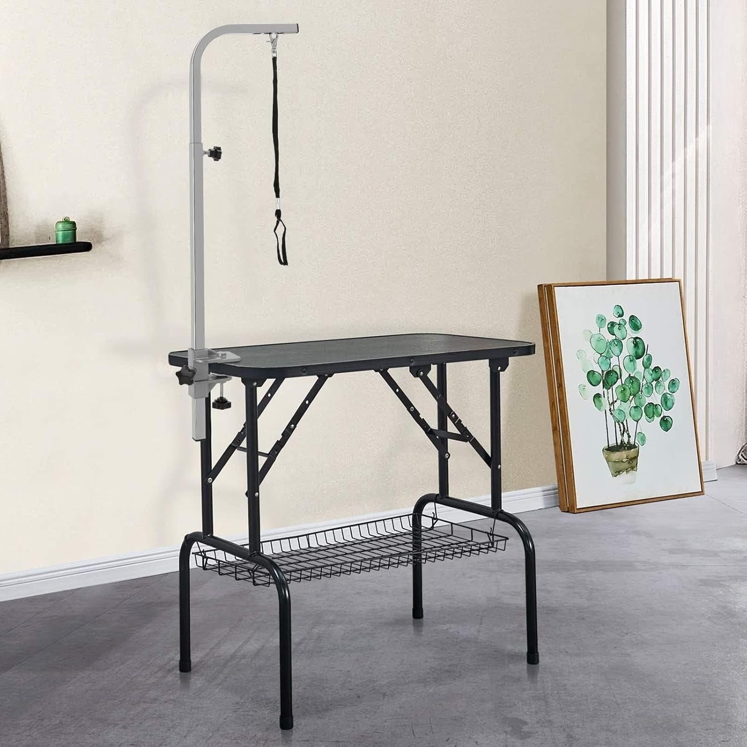 Dog Grooming Arm Adjustable Clamp Foldable Noose 60–105cm Table Mount
