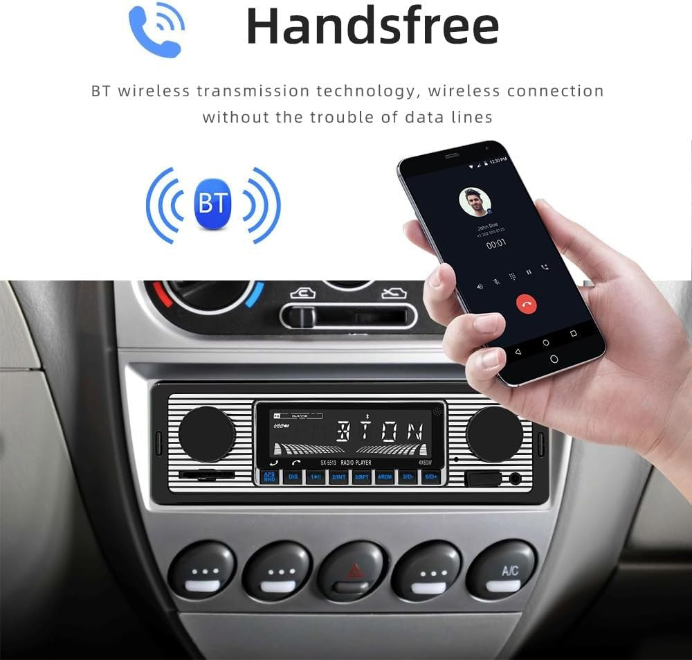 7" Single Din Car Stereo Bluetooth FM USB AUX