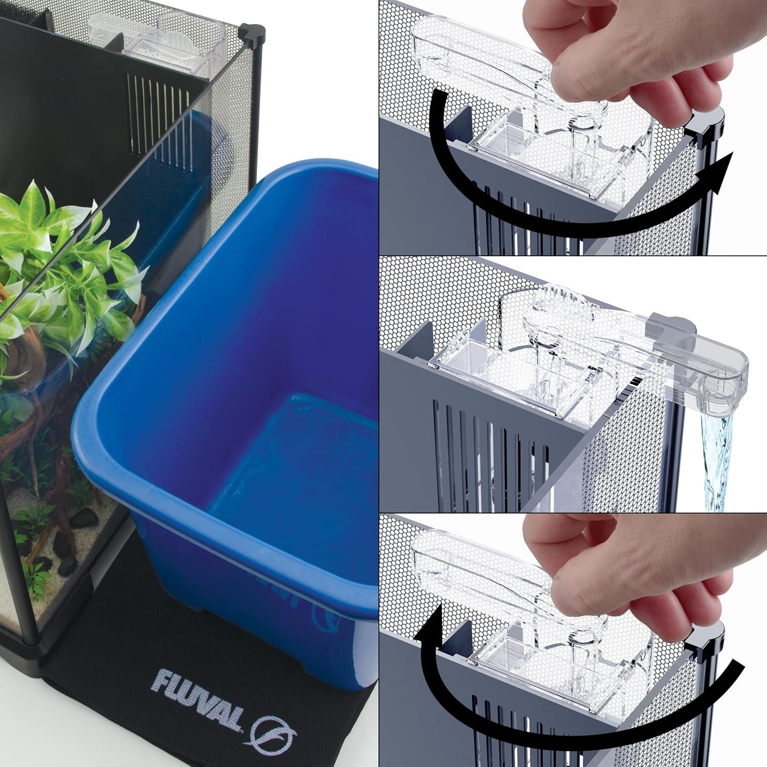 20L Betta Aquarium Kit with Filter, LED Light & Easy Water Change