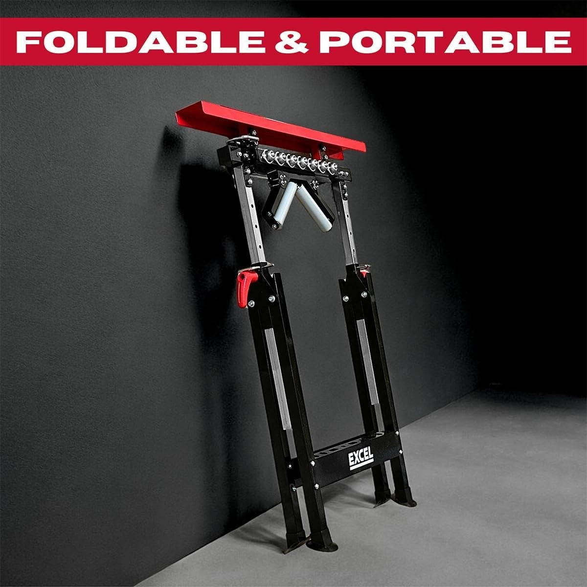 4in1 Adjustable Roller Stand Workbench Support Heavy Duty 200kg Folding