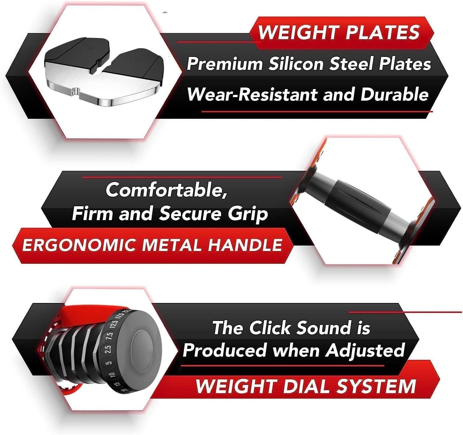 2x24KG Adjustable Dumbbells Pair 15-in-1 Space Saving Home Gym Set