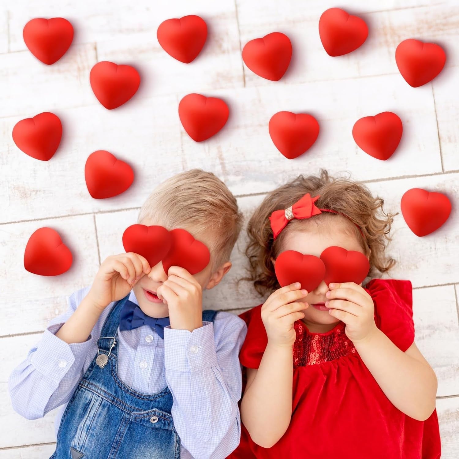 36 Pack Mini Red Heart Stress Balls Valentine Fidget Toys Party Favors