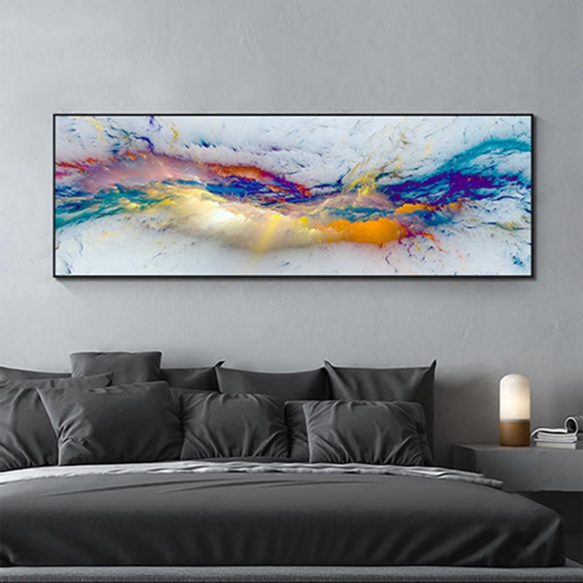 Large Islamic Canvas Poster 80x240cm Abstract Ink Wall Art
