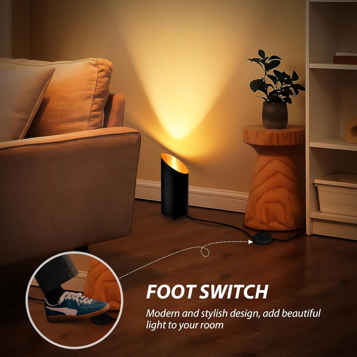 LED Uplight Floor Lamp Set of 2 IP44 2700K Warm White GU10 Indoor