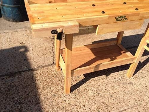 Heavy Duty Woodworking Bench Beech Worktable w/ Clamps Drawer Tool Well 152cm