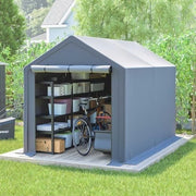 Outdoor Garden Storage Tent 6x10FT Waterproof Steel Frame Grey